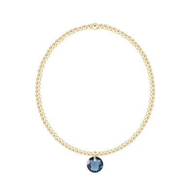 Enewton Classic Gold 2mm Bracelet Reflection Small Charm (September)