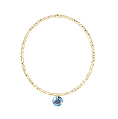 Enewton Classic Gold 2mm Bracelet Reflection Small Charm (March)