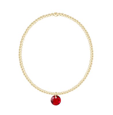Enewton Classic Gold 2mm Bracelet Reflection Small Charm (January)