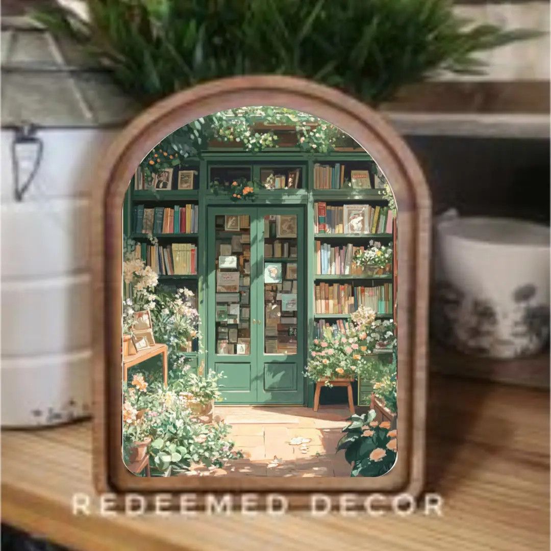 Arch Top Framed Art | Book Store