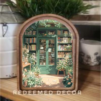 Arch Top Framed Art | Book Store