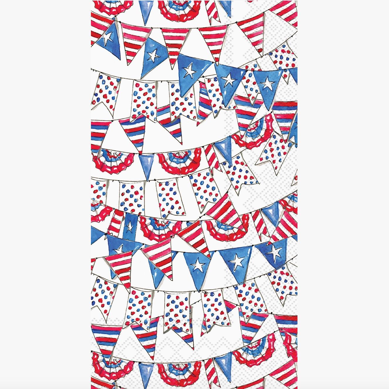 Patriotic Pennant Flag Guest Towel