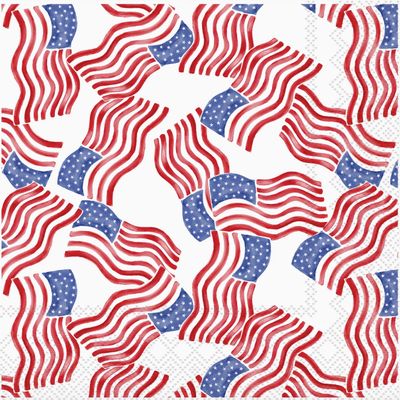 Stars &amp; Stripes Allover Cocktail Napkin