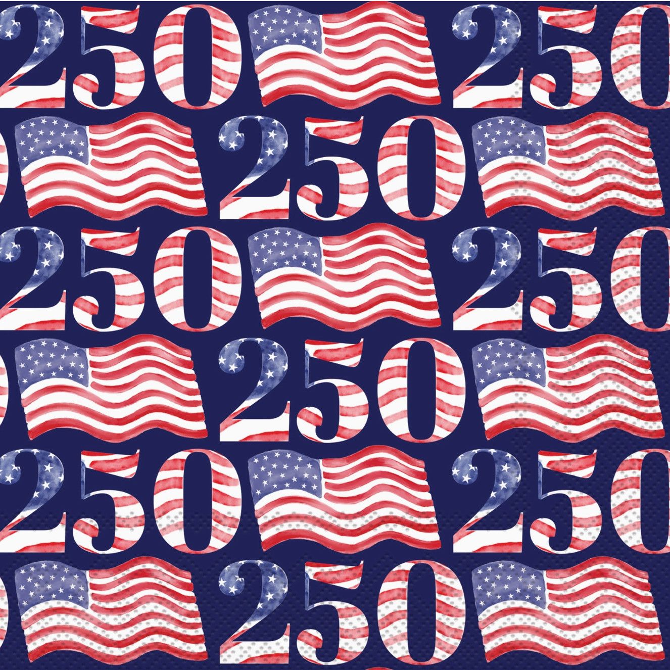 USA 250 Flags Cocktail Napkin