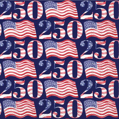 USA 250 Flags Cocktail Napkin