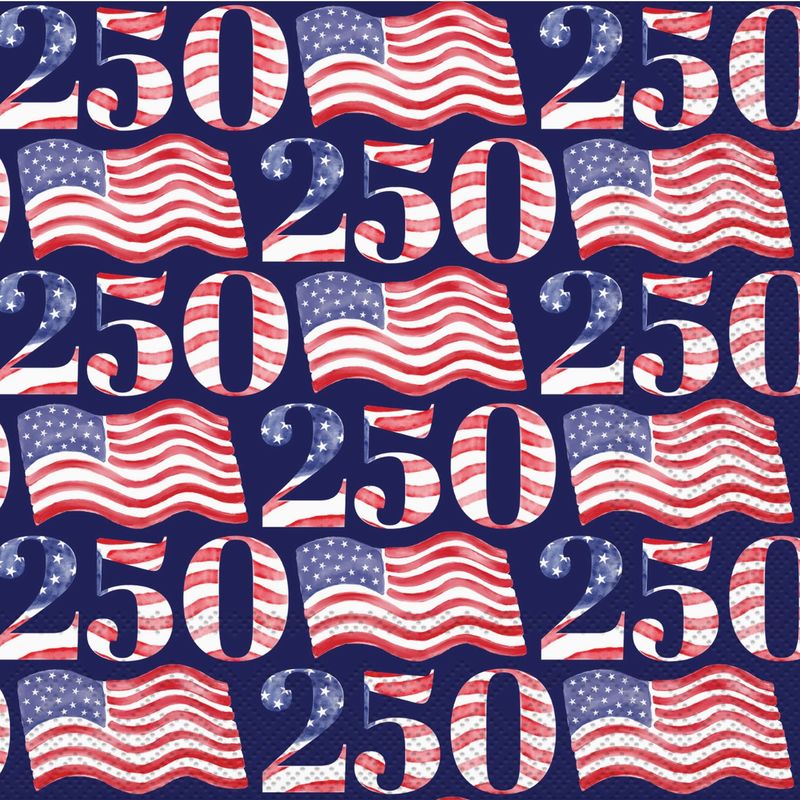 USA 250 Flags Cocktail Napkin