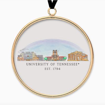 University of Tennessee® Skyline Brass &amp; Glass Ornament