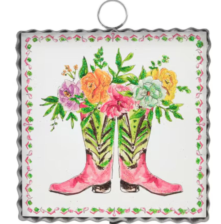 Round Top© Attachment | Mini Beck's Pink Cowboy Boots