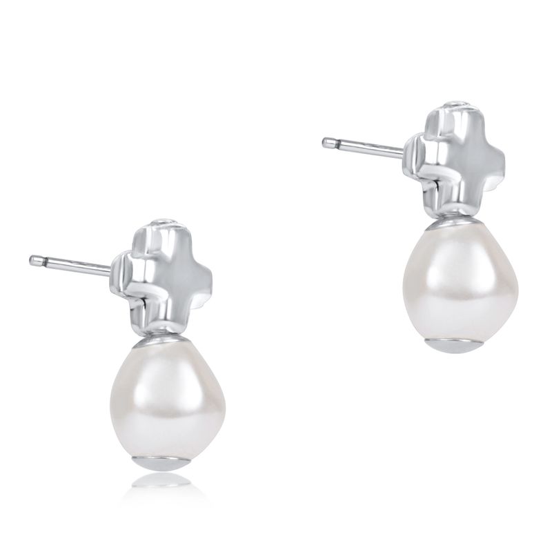 Enewton Signature Cross Sterling Stud Classic Pearl