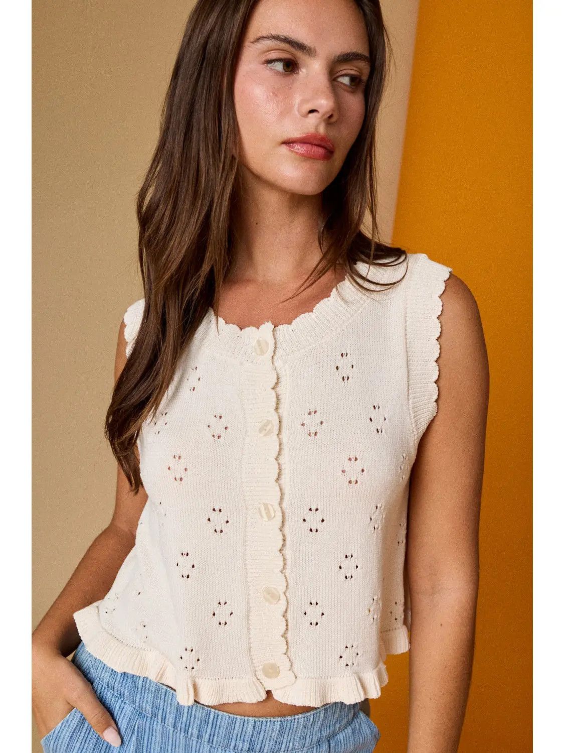 The Stella Ruffle Top, Size: S