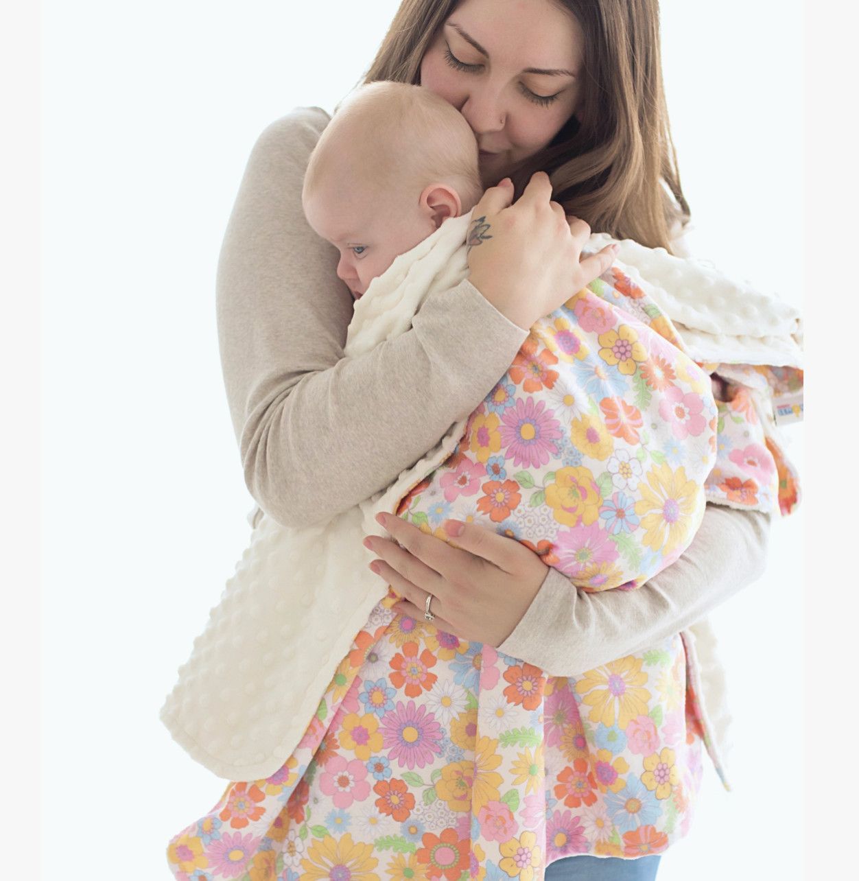 Retro Floral Baby Bib
