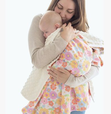 Retro Floral Baby Bib