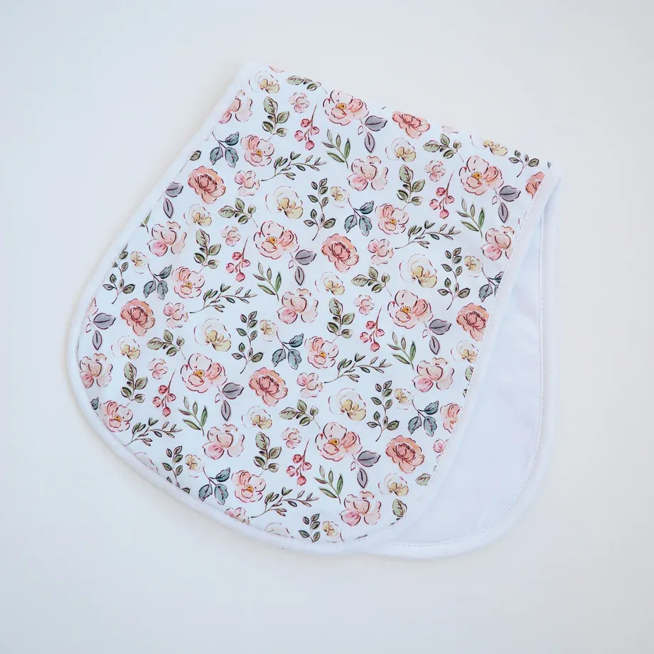 Blushing Garden Burp Cloth