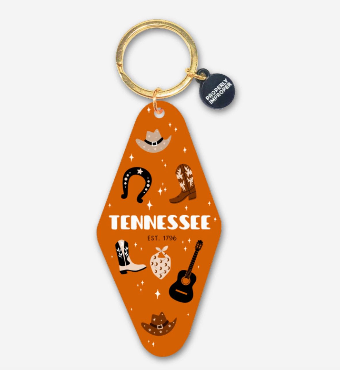 Tennessee Printed Motel Keychain