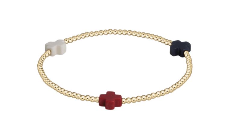 Enewton EXTENDS Signature Cross 3mm Gold Bracelet Firecracker