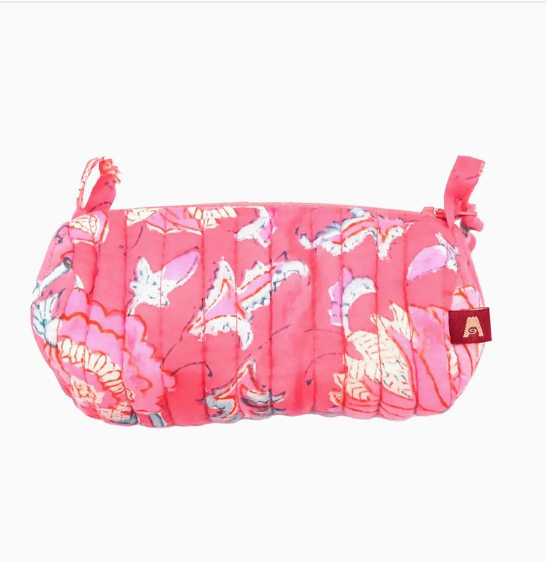 Quilted Accessory Bag | Peony Bloom