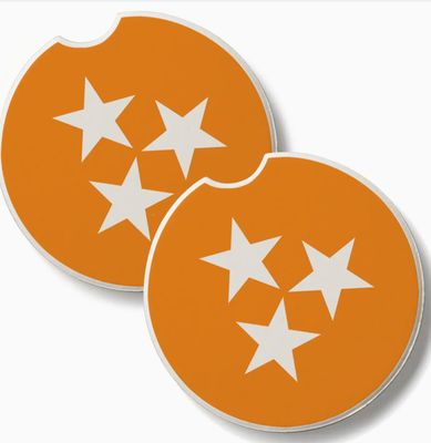 Tennessee Tri-Star Car Coaster 2 Piece Set