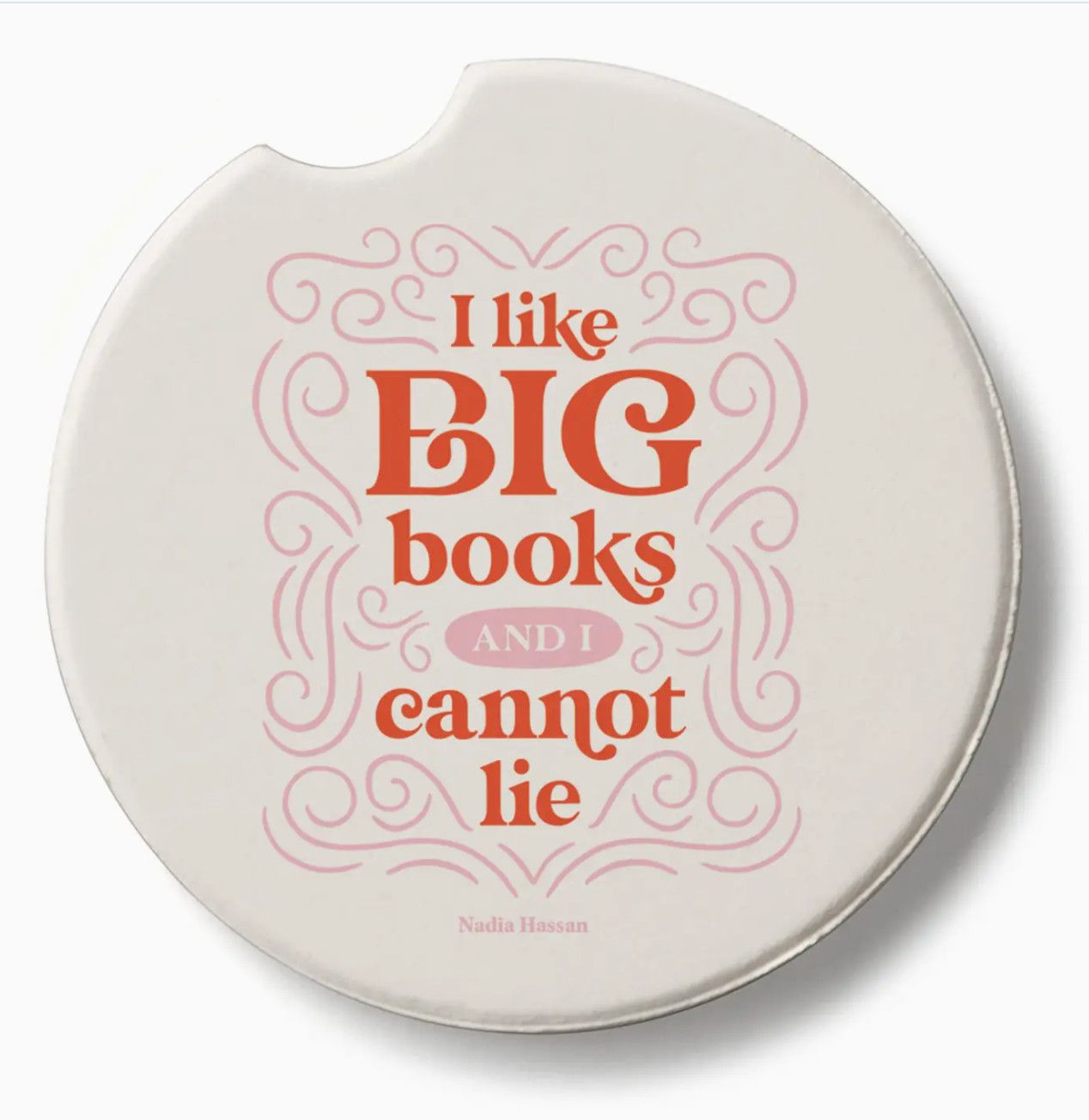 I Like Big Books Car Coaster