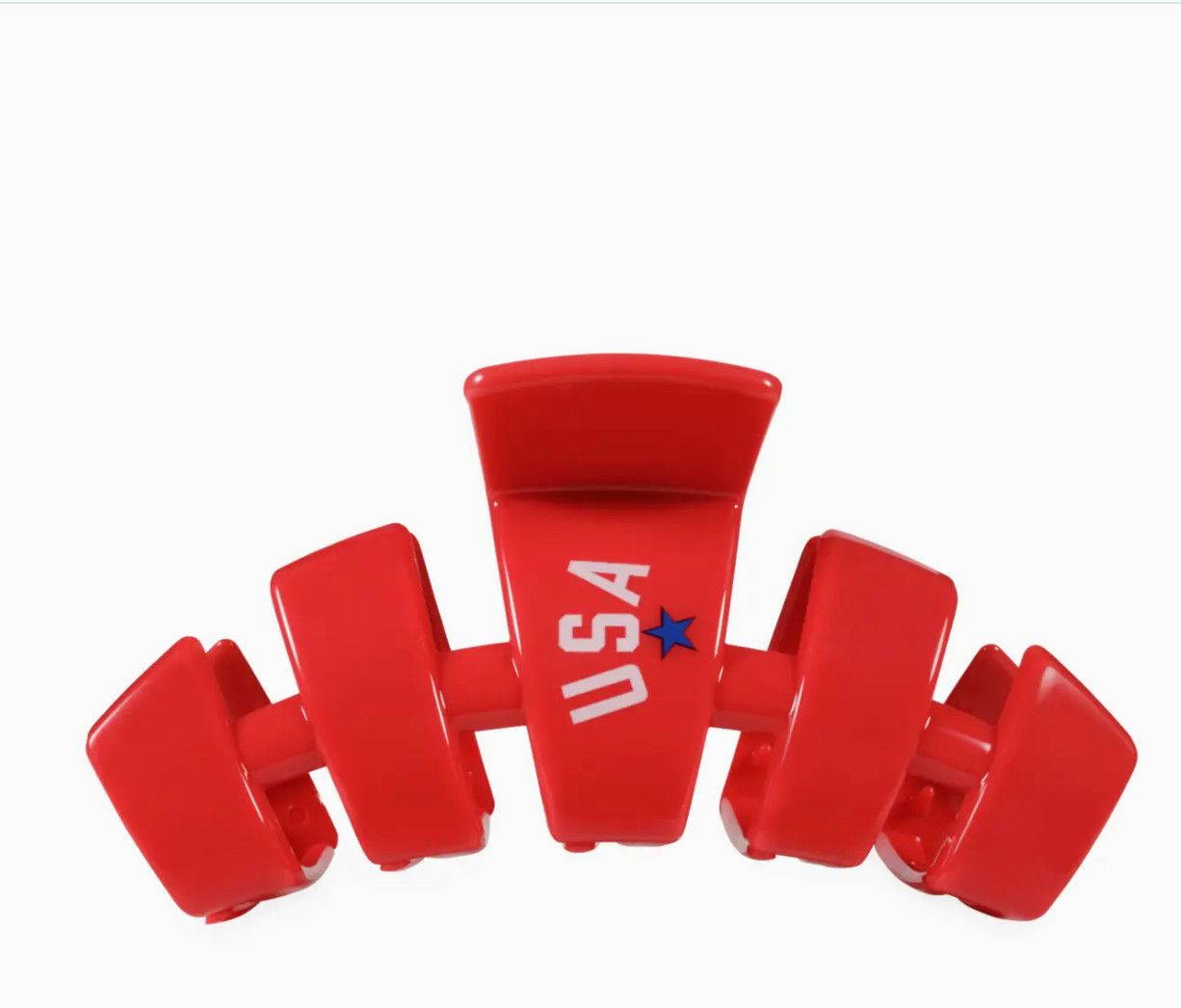 Teleties™ Classic Hair Clip | USA Red, Size: Small