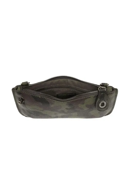 Camo Mini Crossbody Wristlet Clutch