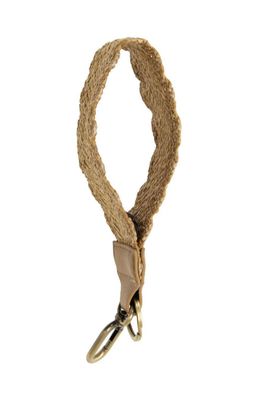 Scalloped Straw Easy Find Wristlet Keychain | Natural