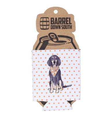 Sitting Bluetick Coonhound Can Cooler