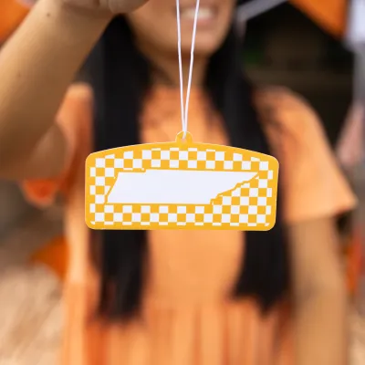 Tennessee State Orange Check Air Freshener