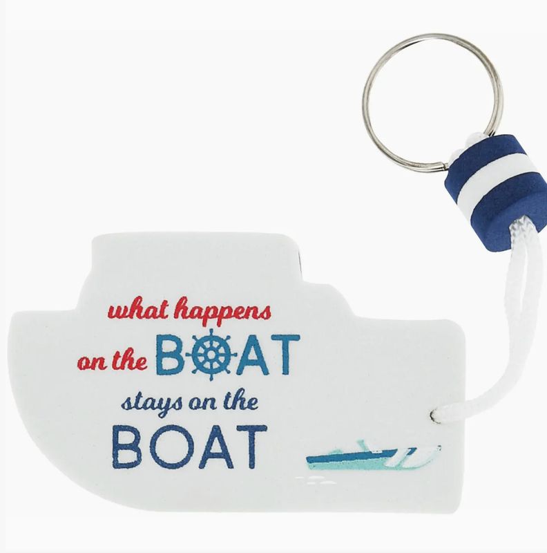 On The Boat Floating Keychain