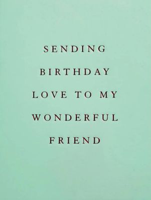 Birthday Love to Wonderful Friend Card