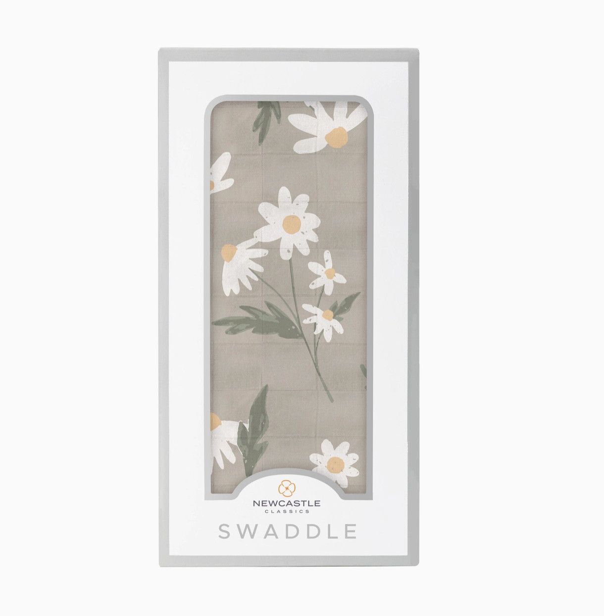 White Daisy Bamboo Swaddle