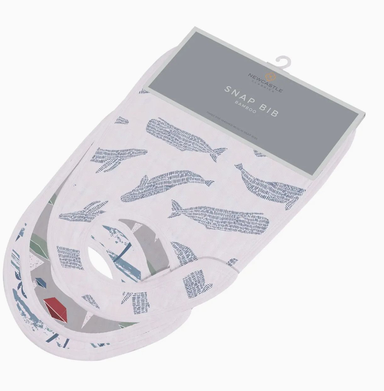 Bamboo Snap Bibs 3pk Set | Ocean Tides