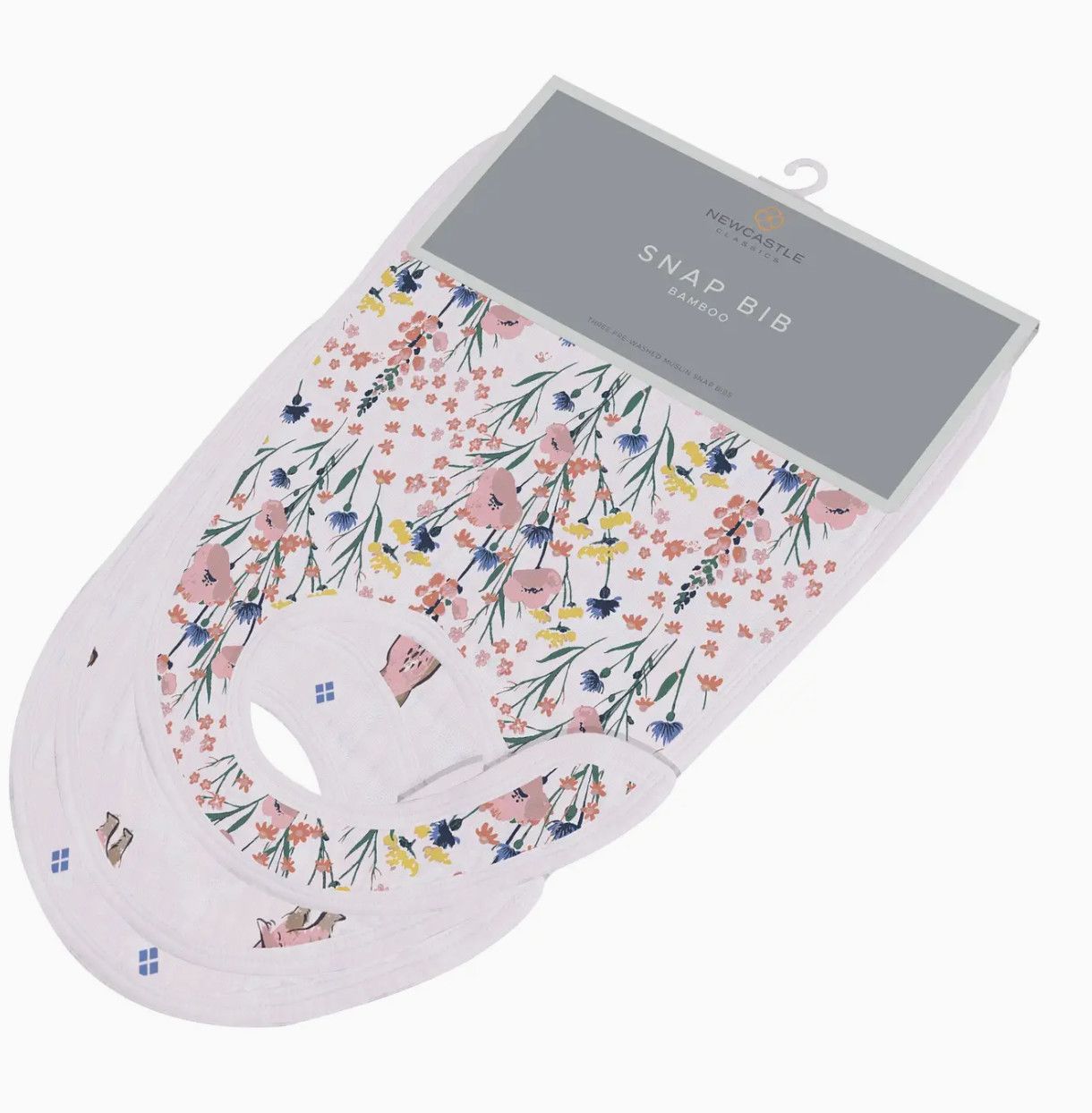 Bamboo Snap Bibs 3pk Set | Wildflowers