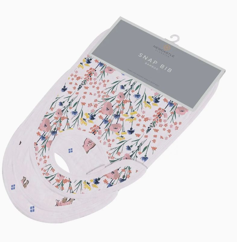 Bamboo Snap Bibs 3pk Set | Wildflowers
