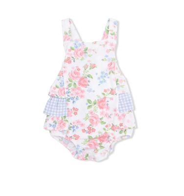 Angel Dear Cute Little Roses Ruffle Sunsuit