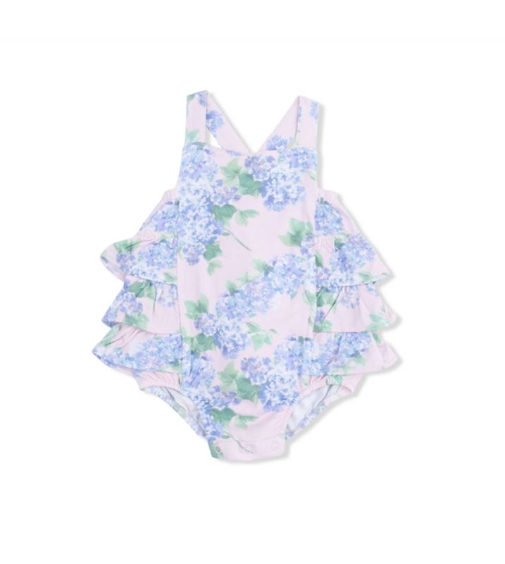 Angel Dear Hydrangea Ruffle Sunsuit
