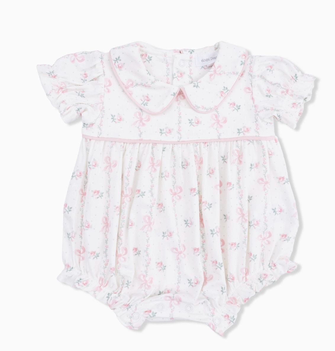 Angel Dear Dainty Buds and Bows Babydoll Bubble, Size: 3-6M