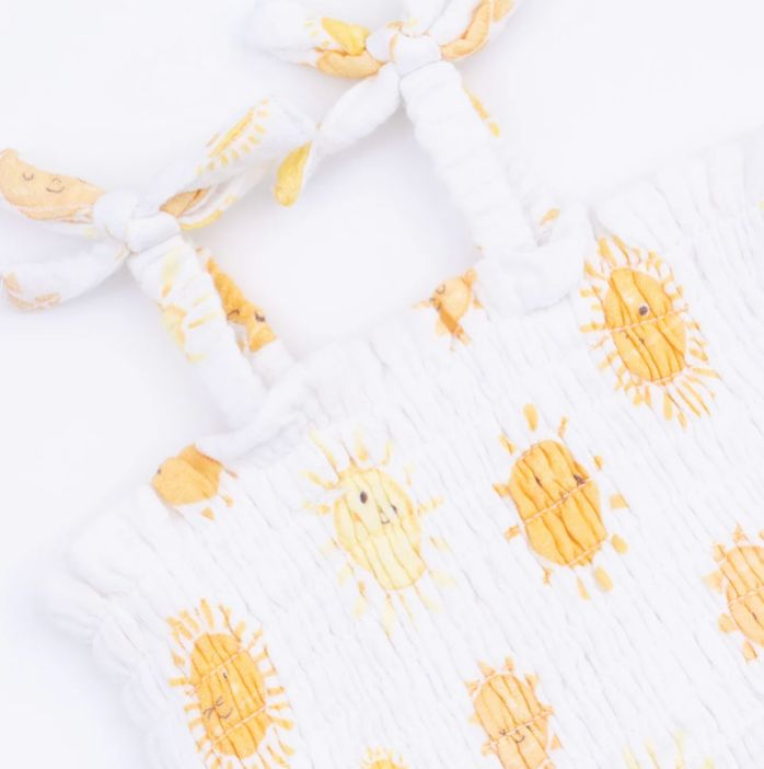 Angel Dear Happy Suns Smocked Bubble with Skirt