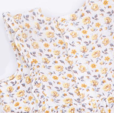 Angel Dear Yellow Country Roses Ruffle Bubble Dress