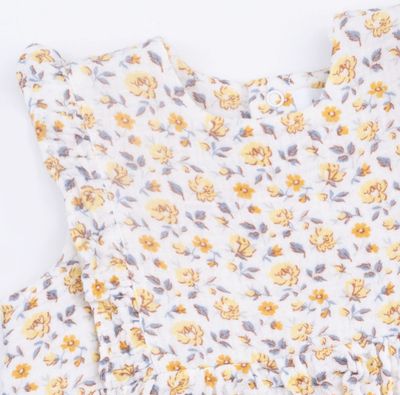 Angel Dear Yellow Country Roses Ruffle Bubble Dress