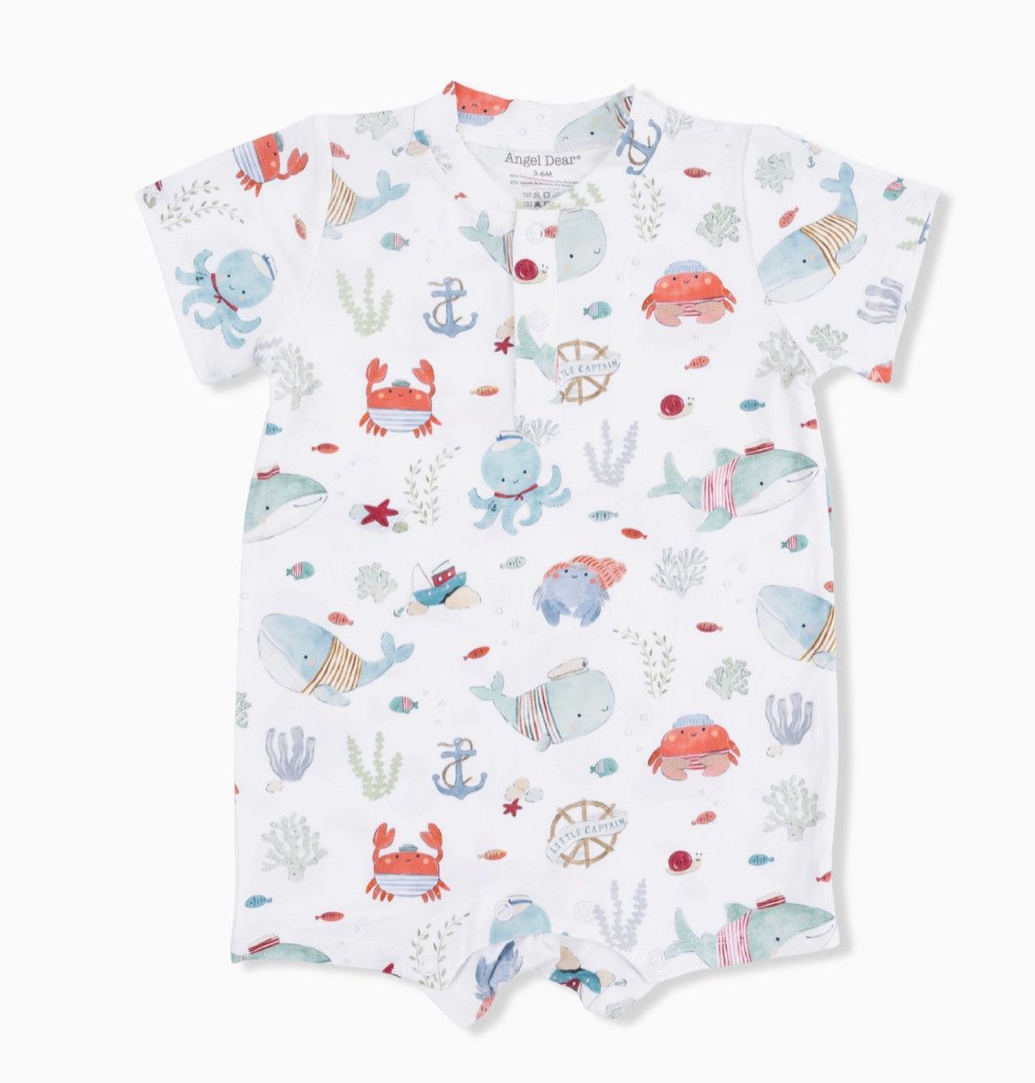 Angel Dear Sailor Sea Creatures Henley Shortall, Size: 3-6 mo