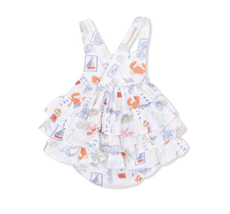 Angel Dear Club Mediterranean Ruffle Sunsuit