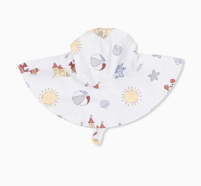 Angel Dear Sunny Sandcastles Wide Brim Hat 0-6M