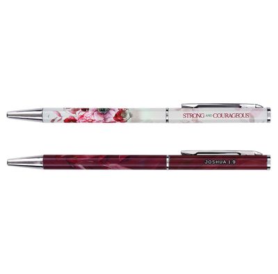 Strong &amp; Courageous Pen Set