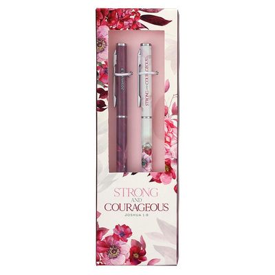 Strong &amp; Courageous Pen Set