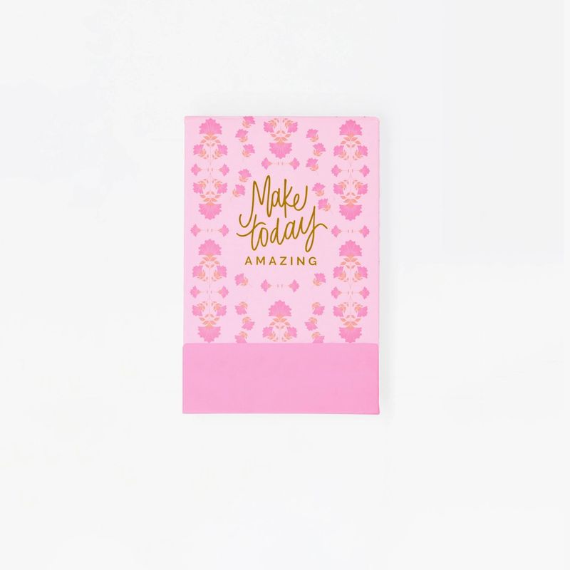 Flip Notepad | Make Today Amazing Pink