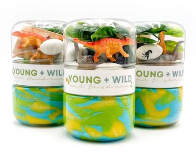 Young + Wild and Friedman Grab &amp; Go Dough Jar | Dinosaur