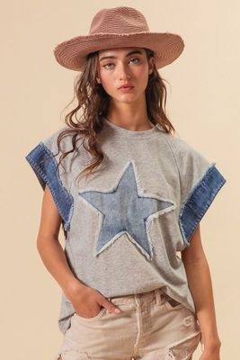 The Denim Star Top