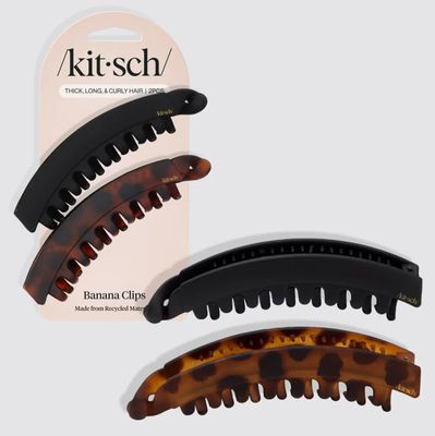Banana Clips 2 Piece Set | Black + Tortoise