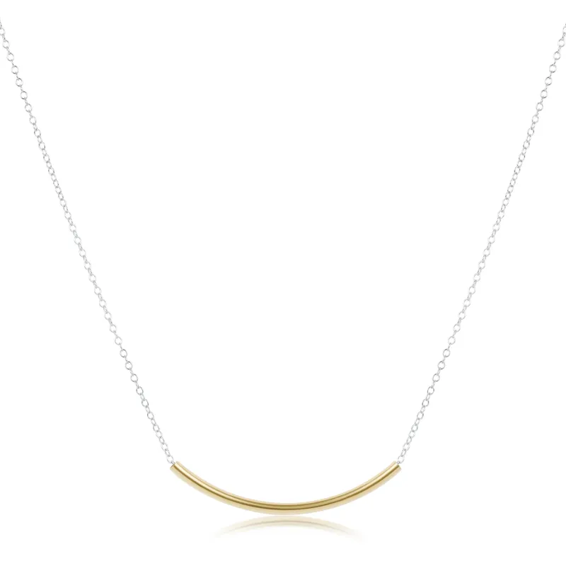 Enewton 16" Necklace Mixed Metal Bliss Bar Gold