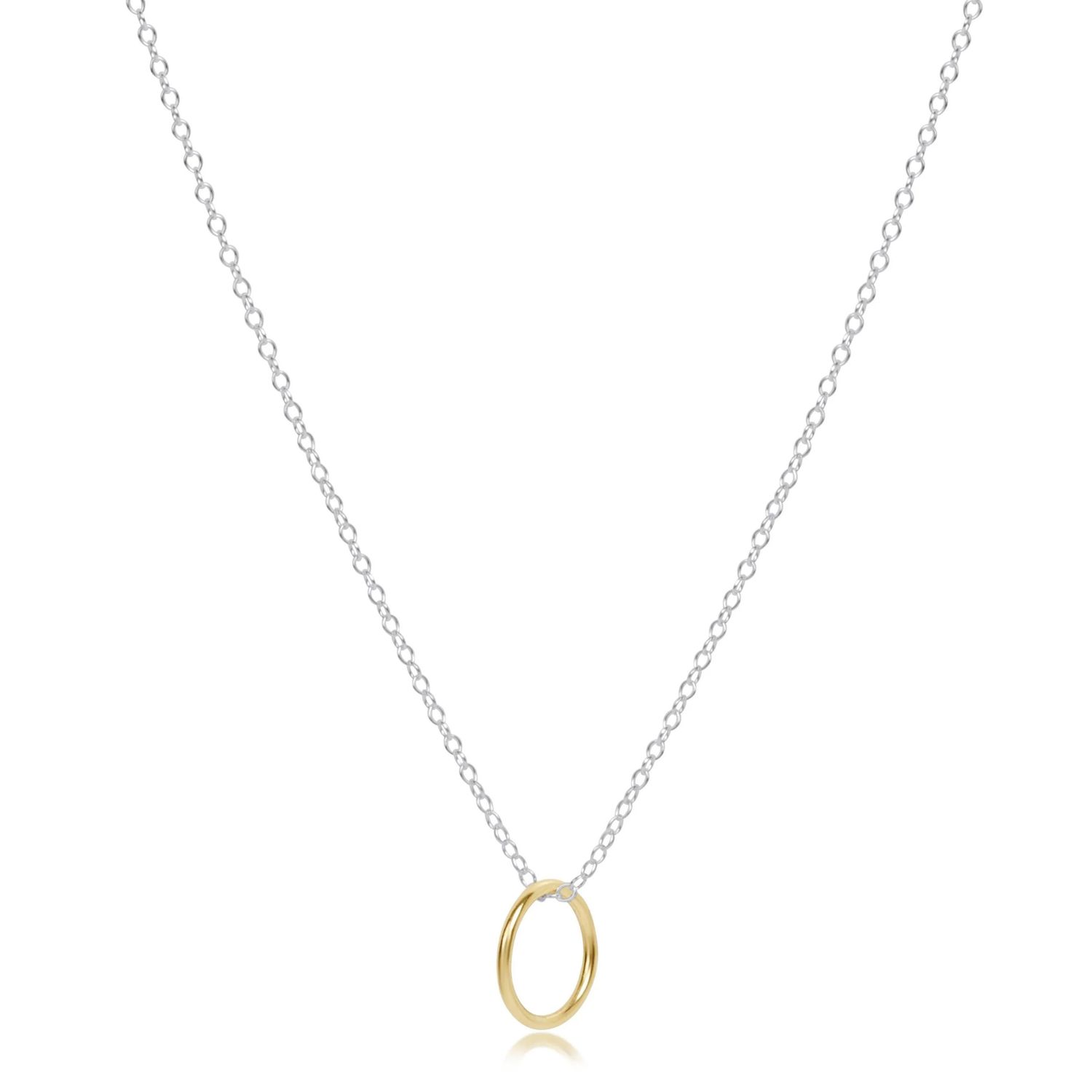 Enewton 16" Necklace Mixed Metal Halo Gold Charm
